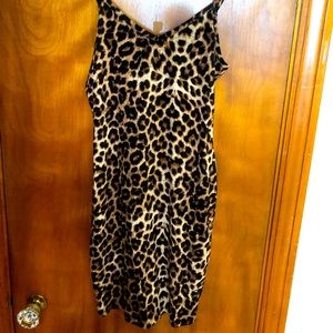 Tank top leopard print sun dress